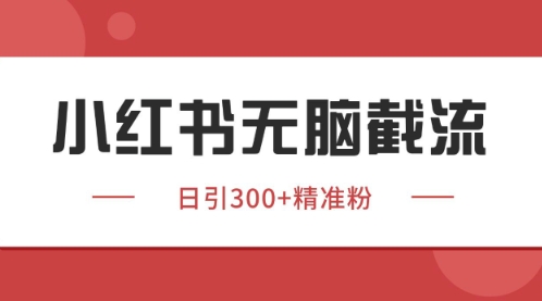 小红书只要你有同行就能获客，独家野路子获客玩法，暴力截流【揭秘】-庄子聊项目