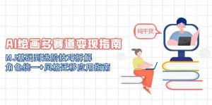 AI绘画多赛道变现指南：MJ基础到进阶技巧拆解，角色统一+风格迁移应用指南-庄子聊项目