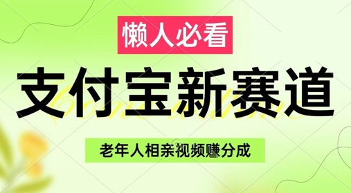 支付宝新赛道，利用老年人相亲视频，挣分成收益，轻松月入过W，操作简单-庄子聊项目
