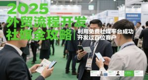 2025外贸流程开发社媒全攻略,利用免费社媒平台成功开发过百位客户-庄子聊项目
