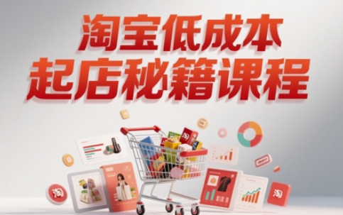 淘宝低成本起店系统课，助你快速起店，实现弯道超车-庄子聊项目