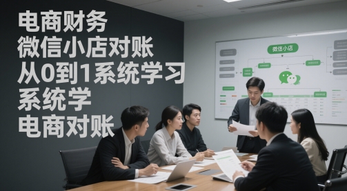电商财务微信小店对账，从0到1系统学习电商对账-庄子聊项目