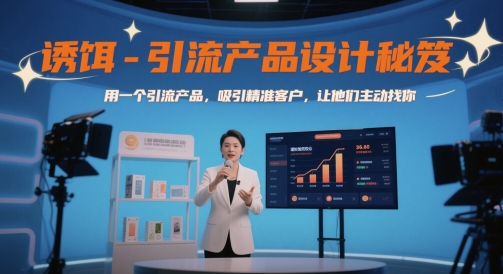 诱饵-引流产品设计秘笈，用一个引流产品，吸引精准客户，让他们主动找你-庄子聊项目