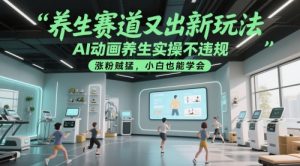 养生赛道又出新玩法，AI动画养生实操不违规，涨粉贼猛，小白也能学会-庄子聊项目