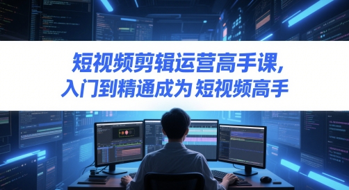 短视频剪辑运营高手课，入门到精通成为短视频高手-庄子聊项目