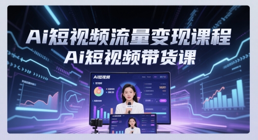 Ai短视频流量变现课程，Ai短视频带货课-庄子聊项目