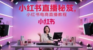小红书直播秘笈,小红书电商直播教程-庄子聊项目
