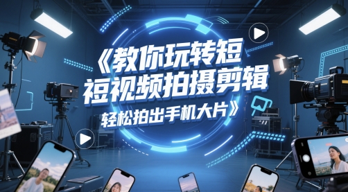 教你玩转短视频拍摄剪辑，轻松拍出手机大片-庄子聊项目
