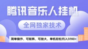 2025腾讯音乐挂G项目，全网独家技术，全新玩法，轻松月入5k+【揭秘】-庄子聊项目