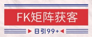 小红书某音FK赛道引流获客 自热矩阵日引200+【揭秘】-庄子聊项目