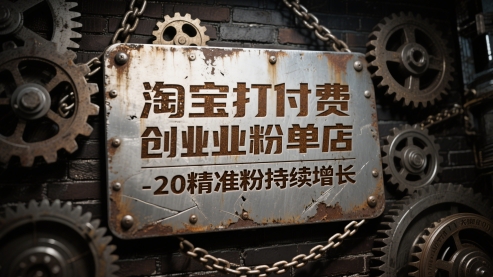 淘宝打付费创业粉单店每天稳定10-20精准粉持续增长【揭秘】-庄子聊项目