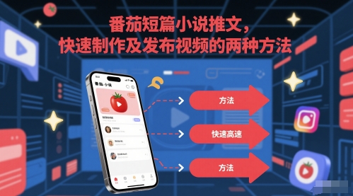 番茄短篇小说推文，快速制作及发布视频的两种方法-庄子聊项目