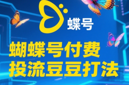 渔财老师·2025蝴蝶号付费投流豆豆打法-庄子聊项目