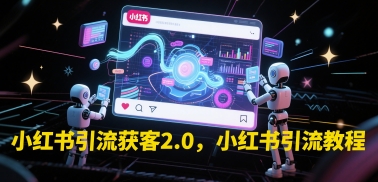 小红书引流获客2.0，小红书引流教程-庄子聊项目