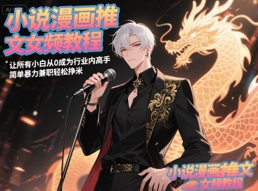 小说漫画推文女频教程，让所有小白从0成为行业内高手，简单暴力兼职轻松挣米-庄子聊项目