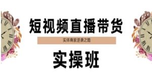 短视频直播带货实操班，实体商家逆袭之路-庄子聊项目