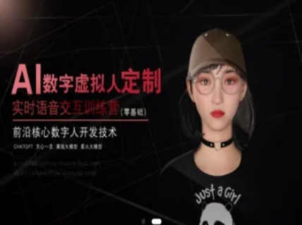 AI数字虚拟人定制，实时语音交互训练营(零基础)，前沿核心数字人开发技术-庄子聊项目