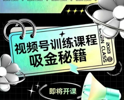 如何做好视频号，视频号训练课程，吸金秘籍-庄子聊项目