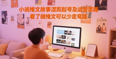 小说推文故事混剪起号及运营思路，看了做推文可以少走弯路-庄子聊项目