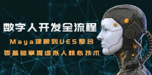 数字人开发全流程：Maya建模到UE5整合，零基础掌握虚拟人核心技术-庄子聊项目