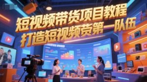 短视频带货项目教程，打造短视频带货第一队伍-庄子聊项目