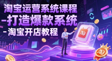 淘宝运营系统课程-打造爆款系统-淘宝开店教程-庄子聊项目