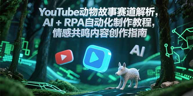 YouTube动物故事赛道解析，AI+RPA自动化制作教程，情感共鸣内容创作指南-庄子聊项目