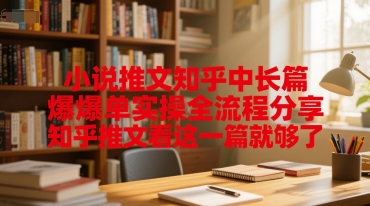 小说推文知乎中长篇爆单实操全流程分享，知乎推文看这一篇就够了-庄子聊项目
