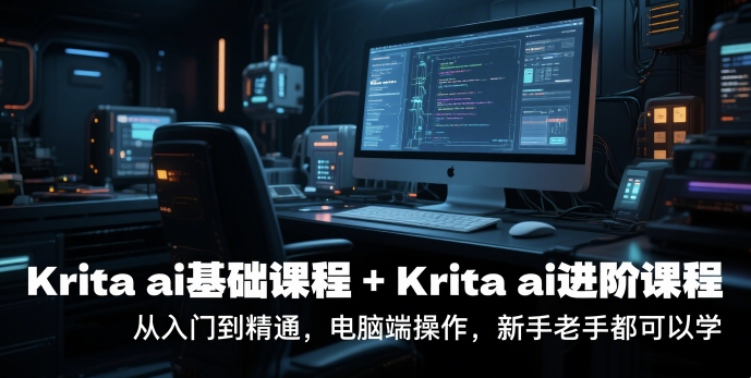 krita ai基础课程+Krita ai进阶课程，从入门到精通，电脑端操作，新手老手都可以学-庄子聊项目