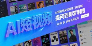 AI短视频全流程课(6月更新-庄子聊项目