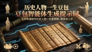历史人物一生豆包智能体生成提示词，让你快速制作历史人物一生类视频，简单易上手-庄子聊项目