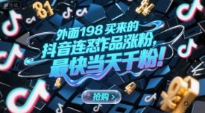 外面198买来的抖音连怼作品涨粉，最快当天千粉-庄子聊项目