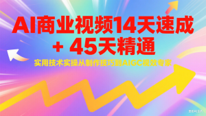 AI商业视频14天速成+45天精通实用技术实操,从制作技巧到AIGC视效专家-庄子聊项目