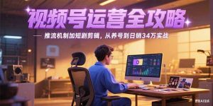 2025视频号运营全攻略，推流机制加短剧剪辑，从养号到日销34万实战-庄子聊项目