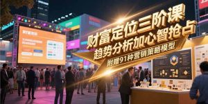 财富定位三阶课，趋势分析加心智抢占，附赠91种营销策略模型-庄子聊项目