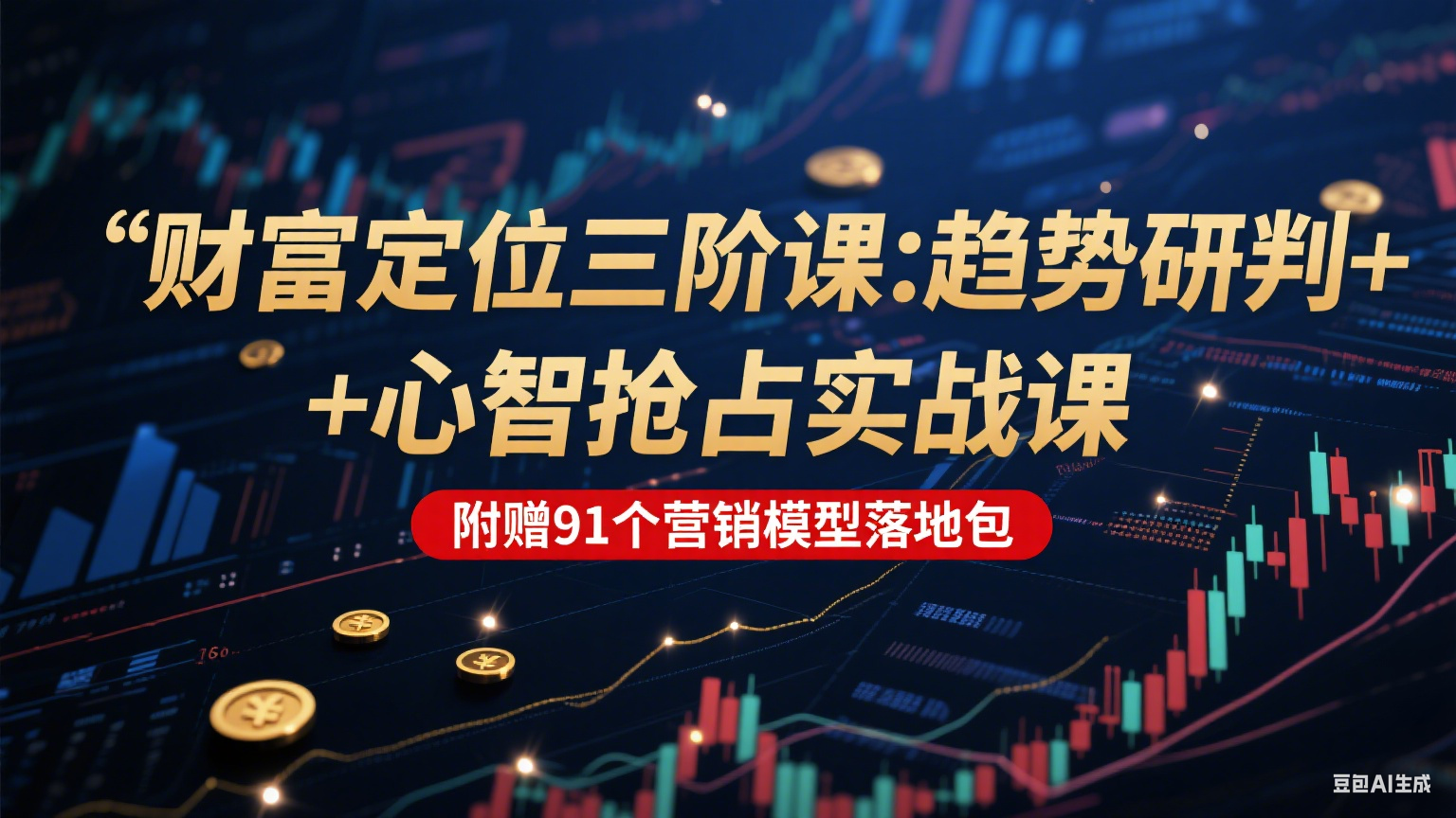 财富定位三阶：趋势研判 + 心智抢占实战课，附赠91个营销模型落地包-庄子聊项目