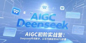 AIGC初阶实战营：Deepseek专项教学，从写作模板到WPS部署-庄子聊项目