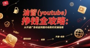 油管(youtube)挣钱全攻略：从开通广告收益到国内收款的实操指南-庄子聊项目