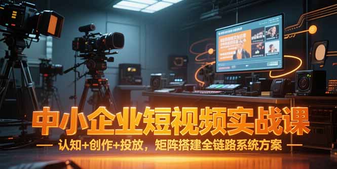 中小企业短视频实战课，认知+创作+投放，矩阵搭建全链路系统方案-庄子聊项目