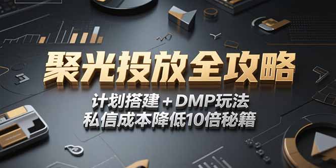 2025小红书聚光投放全攻略，计划搭建+DMP玩法，私信成本降低10倍秘籍-庄子聊项目
