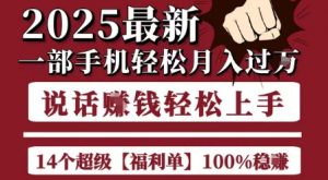 起航哥10个项目8个100%挣钱项目，2025最新一部手机轻松月入过W，简单轻松，无脑操作-庄子聊项目