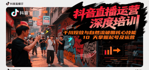抖音直播运营深度培训，千川投放与自然流核心技能，10天掌握起号及运营(6-7月新课)-庄子聊项目