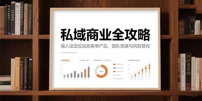 私域商业全攻略，强人设定位加高客单产品，团队搭建与风险管控-庄子聊项目
