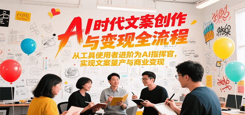AI时代文案创作与变现全流程，从工具使用者进阶为AI指挥官，实现文案量产与商业变现-庄子聊项目