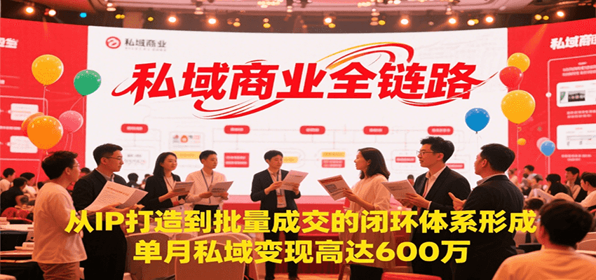 私域商业全链路，从IP打造到批量成交的闭环体系形成，单月私域变现600万-庄子聊项目