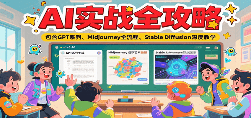 AI实战全攻略，包含GPT系列、Midjourney全流程、Stable Diffusion深度教学-庄子聊项目