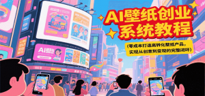 AI壁纸创业系统教程，零成本打造高转化壁纸产品，实现从创意到变现的完整闭环-庄子聊项目