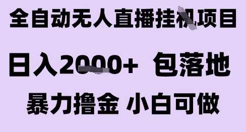 最新全自动抖音无人直播挂G项目，日入2k+ 包落地暴力撸金，小白可做【揭秘】-庄子聊项目