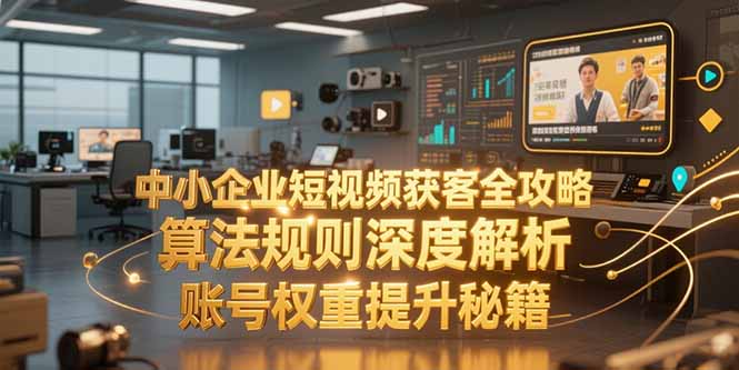 中小企业短视频获客全攻略，算法规则深度解析，账号权重提升秘籍-庄子聊项目