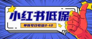 适合空闲时间操作的小红书低保项目，小红薯发布笔记，单个账号每天可获得2-12元左右-庄子聊项目